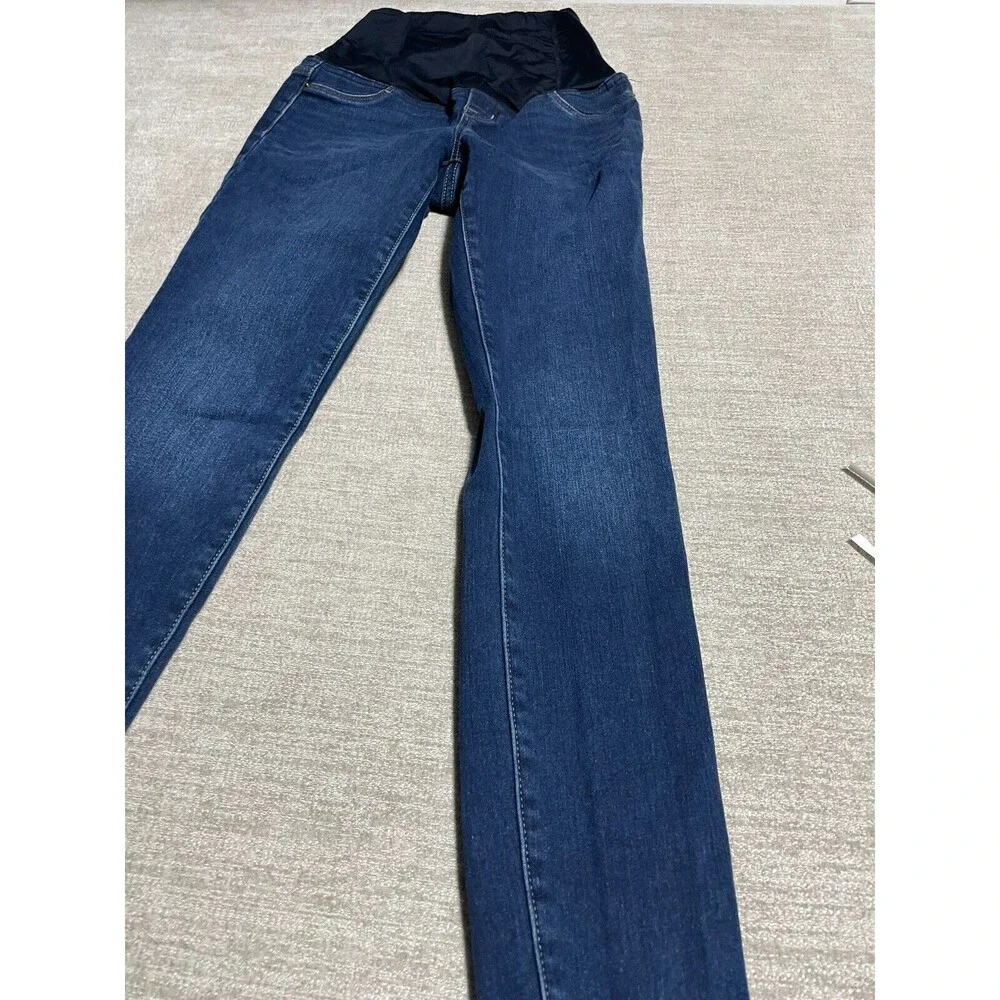 Isabel Maternity Jeggings Women's 2 Blue Dark Belly Support